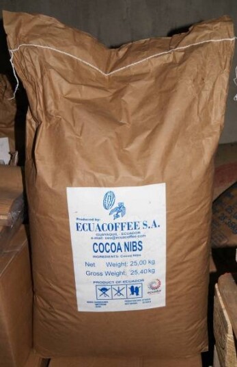 Kakao Nibs, Ecuador 25 kg ristet