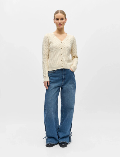 Object Objnoa L/S V Neck Knit Cardigan Noos CreaM Object Objnoa L/S V Neck Knit Cardigan Noos CreaM