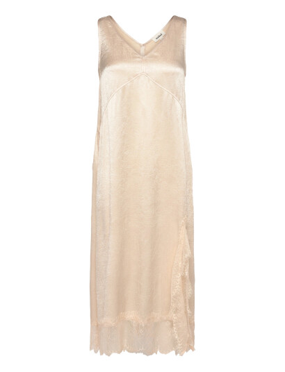 Soaked in Luxury Slyennah Midi Dress Beige M Soaked in Luxury Slyennah Midi Dress Beige M