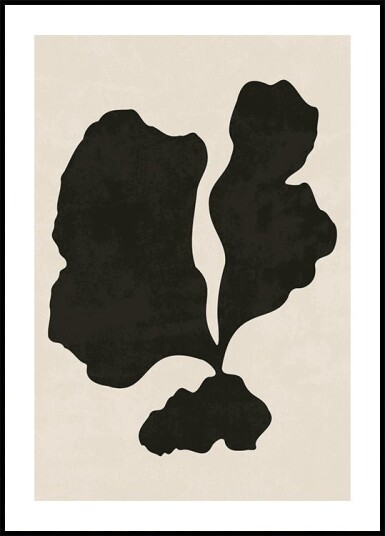 Black Abstract Shape Plakat Plakat / 100x150cm
