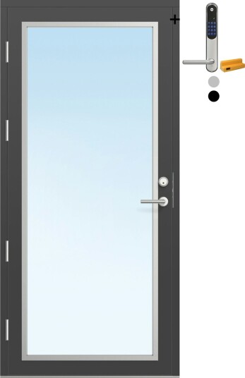Ytterdør Bygg1 Fjell 11 Klarglass med Yale Entrus Ytterdør Bygg1 Fjell 11 Klarglass med Yale Entrus