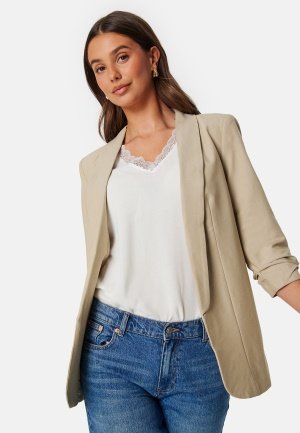 Pieces Pcbosella 3/4 Blazer Light beige XL Pieces Pcbosella 3/4 Blazer Light beige XL