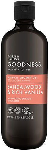 Baylis & Harding Goodness Men Sandalwood Rich Vanilla Shower Gel 500 ml Baylis & Harding Goodness Men Sandalwood Rich Vanilla Shower Gel 500 ml