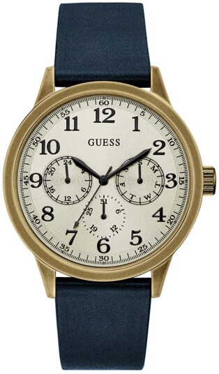 Guess Herreklokke W1101G2 Trend Hvit/Lær Ø46 mm