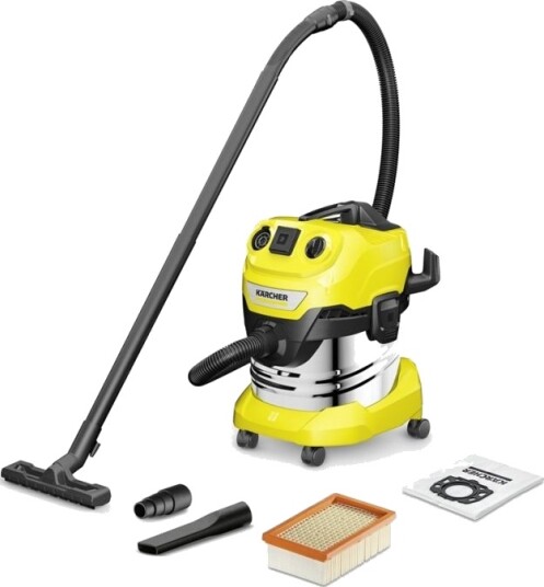 Kärcher WD 4 P SV Grovstøvsuger 20L Våt/Tørr 1000W Gul