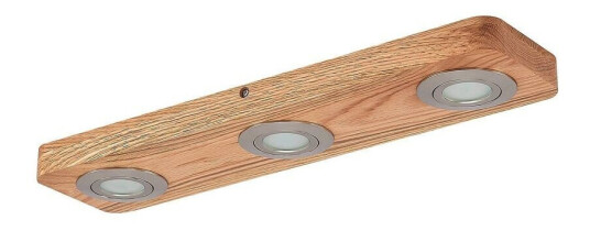 Lindby Mikari LED-taklampe av tre, 3 lyskilder