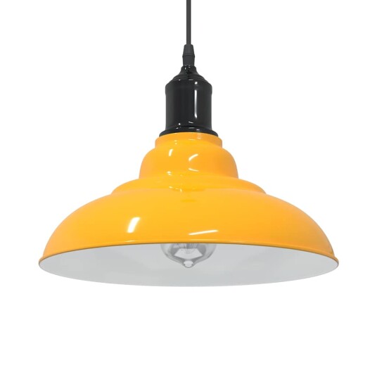Høydejusterbar E27 Glans Gul Ø 31cm Metall Høydejusterbar E27 Glans Gul Ø 31cm Metall