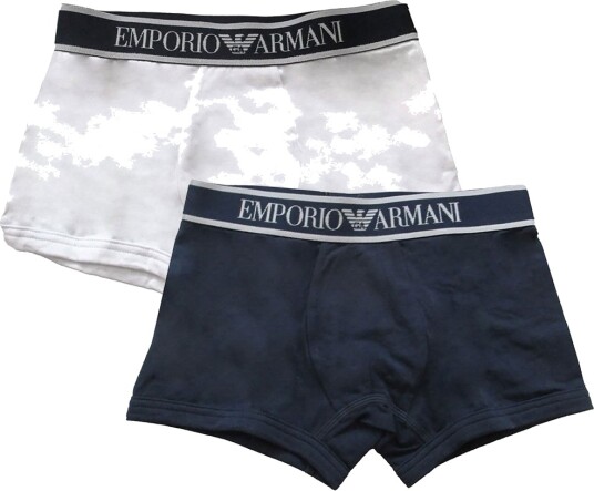 Emporio Armani Boxershorts 2 pack Hvit/Navy Emporio Armani 10 år 140 Boxershorts Blå