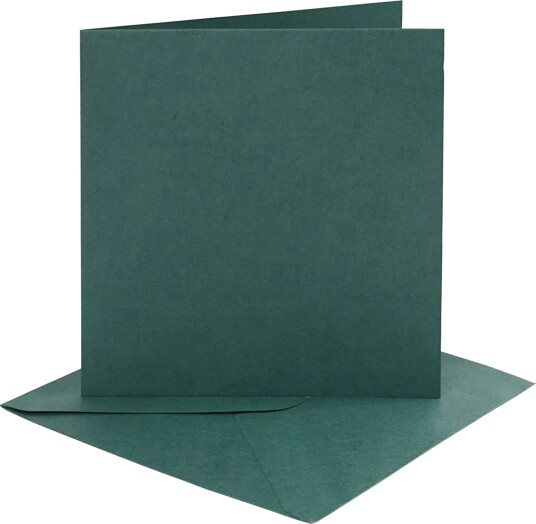 Cc Hobby Kort med Konvolutt Mørkegrønn 15,2 x 15,2 cm 230549