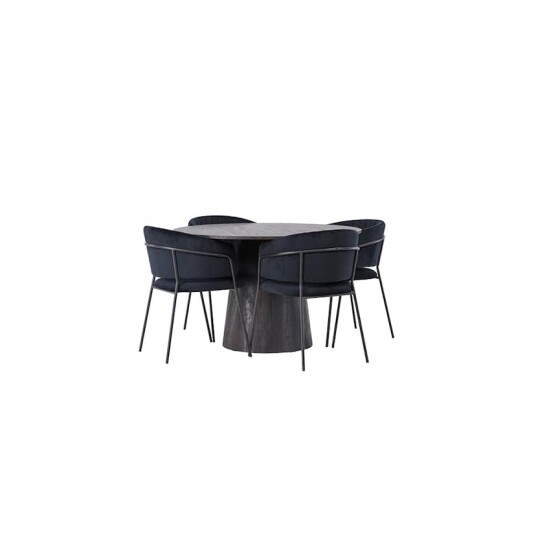 Venture Home Spisegruppe Venture Home Lanzo Ø120 cm med 4 stk Selma Stoler GR23482