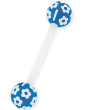 Sweet Flowers Blue Tungepiercing Sweet Flowers Blue Tungepiercing