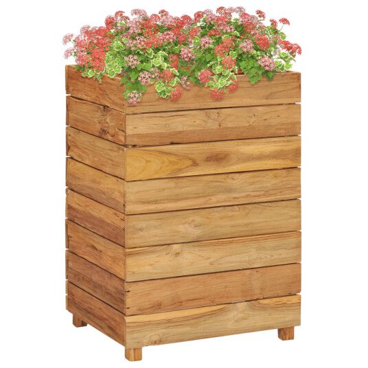 vidaXL Høybed 50x40x72 cm resirkulert teak og stål