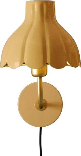 Wells vegglampe Gul / Gullfarget