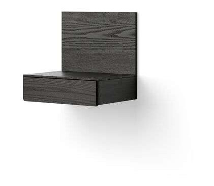 New Works - Tana Wall Mounted Nightstand Black/Stained Oak New Works New Works - Tana Wall Mounted Nightstand Black/Stained Oak New Works