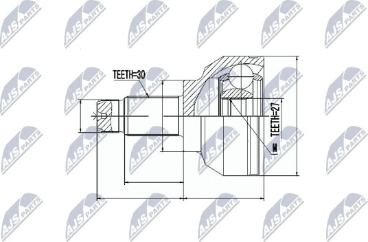 Nty Drivknute drivaksel NTY NPZ BM 006