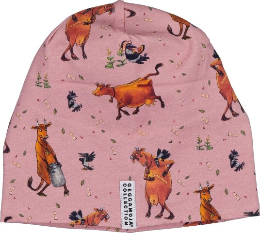Geggamoja Mamma Mu Fleece Beanie - ROSA - 52/54