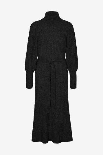 Vero Moda - Kjole vmAurelia LS Rollneck 7/8 Knit Dress - Svart Vero Moda - Kjole vmAurelia LS Rollneck 7/8 Knit Dress - Svart