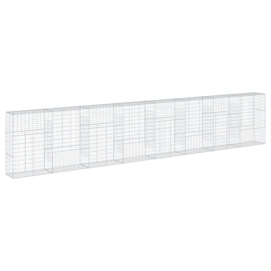 Gabionkurv med deksel 800x50x150 cm galvanisert jern Gabionkurv med deksel 800x50x150 cm galvanisert jern
