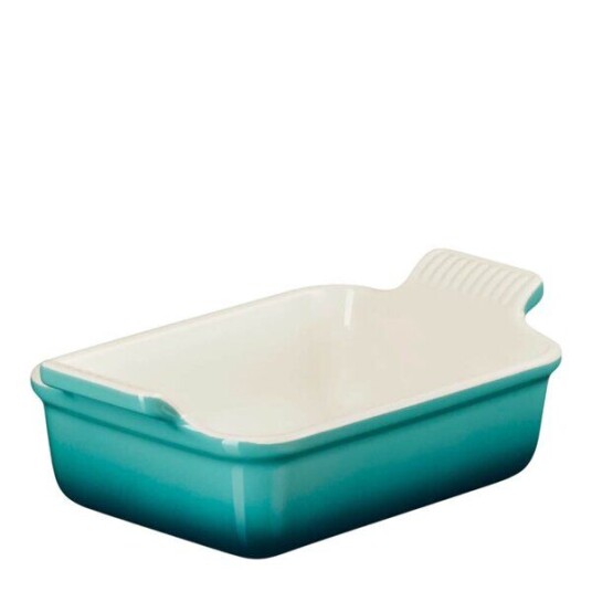 Le Creuset Heritage rektangulært serveringsfat 19 cm Bleu Riviera Le Creuset Heritage rektangulært serveringsfat 19 cm Bleu Riviera