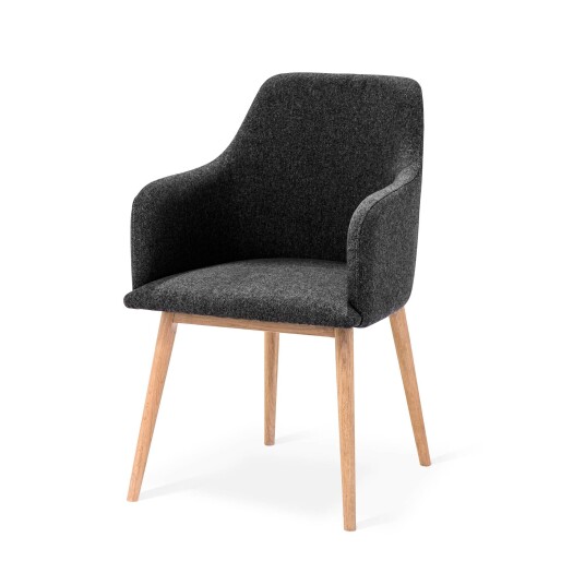 Torkelson My stol Mørkegrå Textil/oljad ek Grå