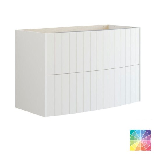 Dansani Inzo Vintage Rillet Servantskap Buet Hvit Matt/ncs Farge / 100cm