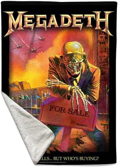 Rocksax Megadeth Rust 2 Sherpa Fleece Throw 50 in x 60 in 78899330