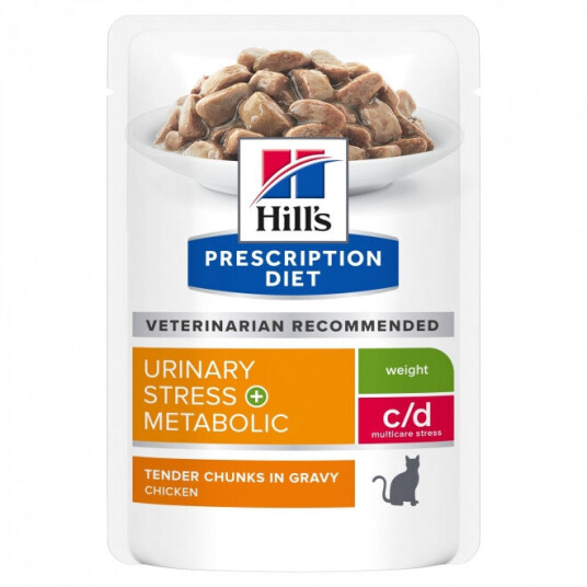 Hill's Prescription Diet Kattemat c/d Urinary Care + Metabolic Kylling 12x85 g