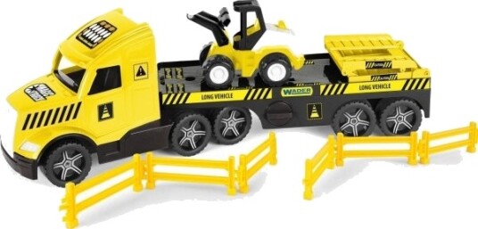 Wader 36431 Magic Truck Technic Lastebil Med Plan Og Frontskraper Laweta Ze Spychaczem