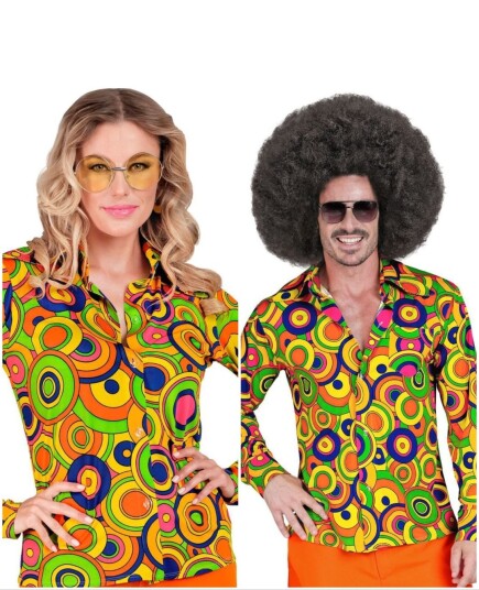 Parkostyme Boblemønstret Hippie Skjorter Parkostyme Boblemønstret Hippie Skjorter