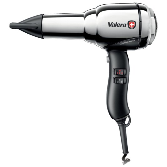 Valera Hårføner Swiss Steel-Master 1800 Light Push Chrome; 9.2x28.8x27.7 cm (BxHxD); Sølvfarge