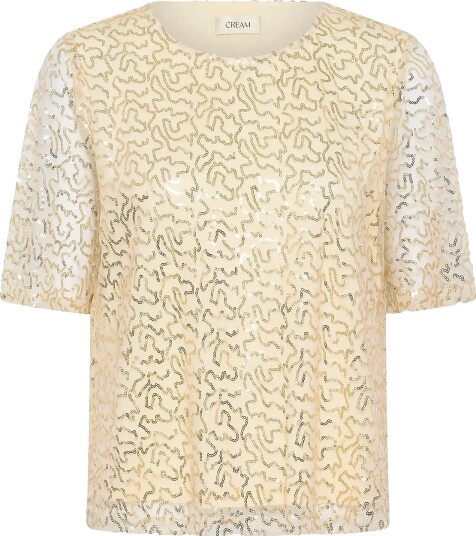 Cream Crshima Blouse CHAMPAGNE GLITTER S Cream Crshima Blouse CHAMPAGNE GLITTER S