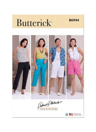 Butterick 6944 Bukse Til Dame B5 8 10 12 14 16