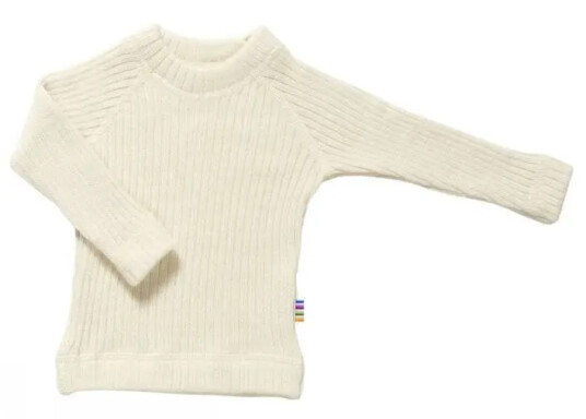 Naturfarget overdel i tykk ull | Joha | Baby | Off-white | størrelse 70 | 100% Soft Ull til