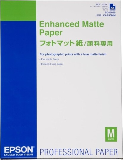 Epson Enhanced Matte Matt 260 Mikroner A2 420 X 594 Mm 192 G/M² 50 Ark Papir For Surecolor P5000 Sc P7500 P900 P9500 T2100 T3100 T3400 T3405 T5100 T5400 T5405 Epson Enhanced Matte Matt 260 Mikroner A2 420 X 594 Mm 192 G/M² 50 Ark Papir For Surecolor P5000 Sc P7500 P900 P9500 T2100 T3100 T3400 T3405 T5100 T5400 T5405