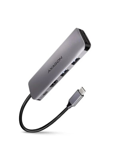 AXAGON USB C Hub 5 Port Silver HMC 5 AXAGON USB C Hub 5 Port Silver HMC 5