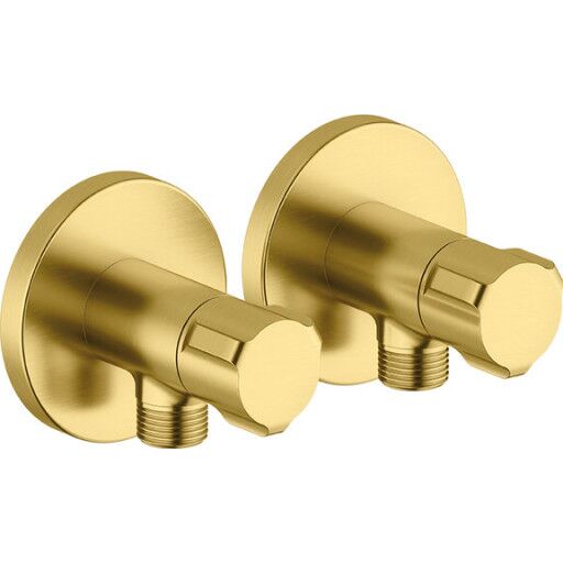 Damixa Stopventil 1/2 X 3/8" Nippel 2 Stk. Borstet Messing Brushed Brass