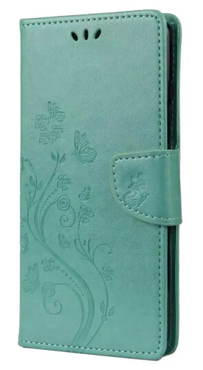 INCOVER Samsung Galaxy S20 FE / S20 FE (5G) Skinndeksel med Lommebok - Blomster Imprint - Cyan