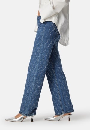 VERO MODA Vmtessa Hr Rhine St Wide Dnm Medium Blue Denim 25/30