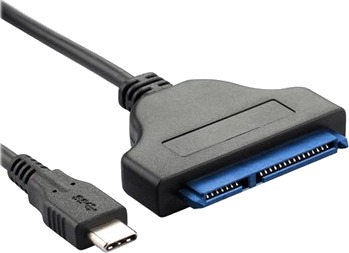Høyhastighets USB-C til SATA 2.5 Kabeladapter Svart