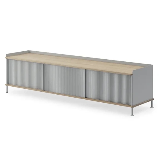 Muuto Enfold skjenk 186 x 45 cm oiled oak Grey Muuto Enfold skjenk 186 x 45 cm oiled oak Grey