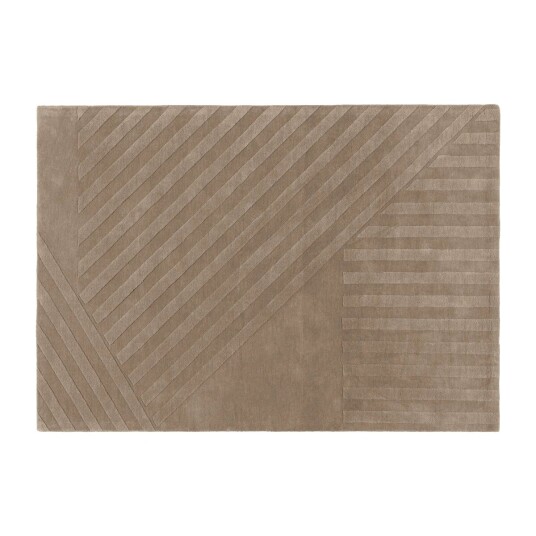 NJRD Levels ullteppe stripes grå 200 x 300 cm NJRD Levels ullteppe stripes grå 200 x 300 cm