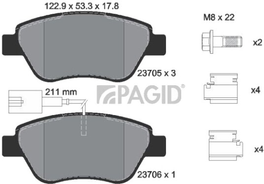 PAGID T5162N Bremseklosser PAGID T5162N Bremseklosser