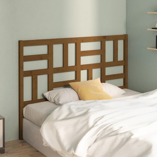 vidaXL Sengegavl honningbrun 126x4x104 cm heltre furu