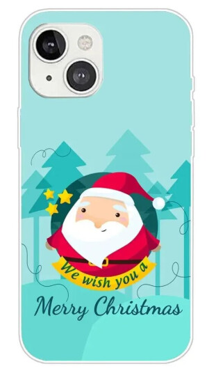 INCOVER iPhone 15 Plus Fleksibelt Plast Jul Deksel - Merry Christmas - Tegneserie Julenissen INCOVER iPhone 15 Plus Fleksibelt Plast Jul Deksel - Merry Christmas - Tegneserie Julenissen