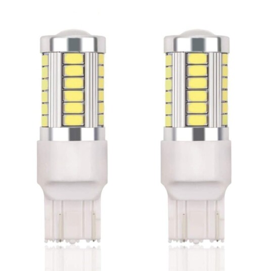 2x 7443 W21W T20 33st smd 5730 Hvit