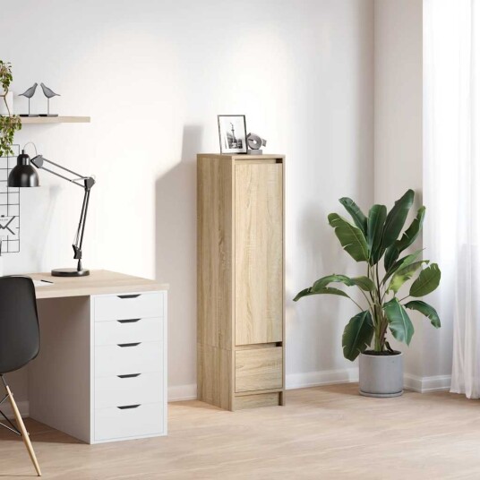 Highboard sonoma eik 29,5x34x119,5 cm konstruert tre Highboard sonoma eik 29,5x34x119,5 cm konstruert tre