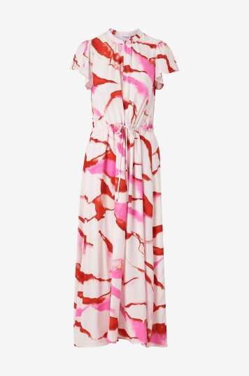 Selected Femme Maxikjole slfMarine SS Aop Ankle Dress Rosa