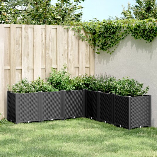 Plantekasse svart 160x160x53 cm PP