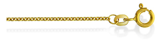Rund anker kjede i 585 gult gull 1,3 mm, 45 cm