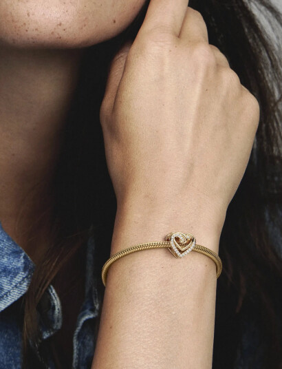 Pandora Heart 14K Gold-Plated Charm With Clear Cubic Zirconia - Gold - ONE SIZE